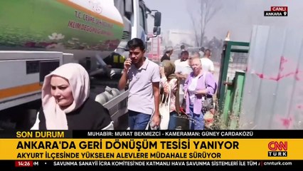 SON DAKİKA HABERİ... Ankara'da geri dönüşüm tesisi yanıyor!