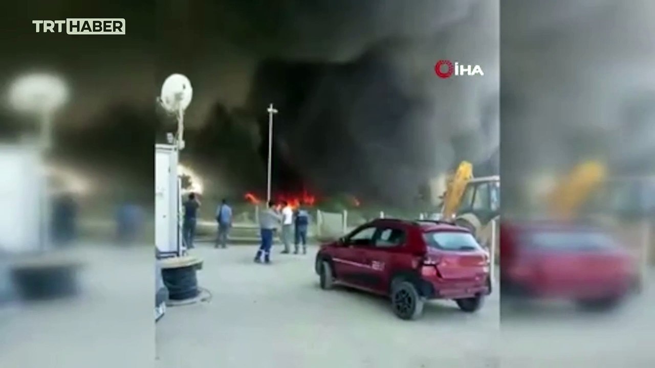 Ankara'da Akyurt Sanayi Bölgesi'ndeki geri dönüşüm fabrikasında yangın çıktı