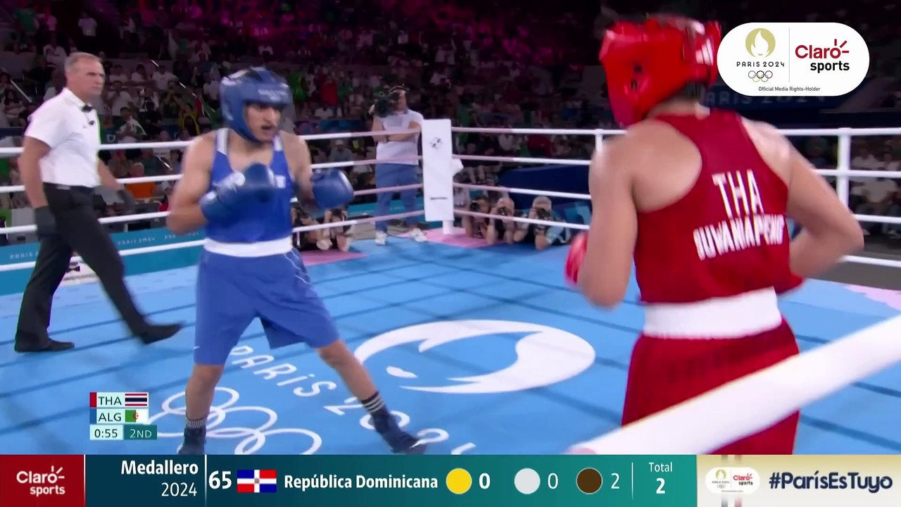Imane Khelif derrota a Janjaem Suwannapheng y avanza a la final de boxeo femenino en París 2024