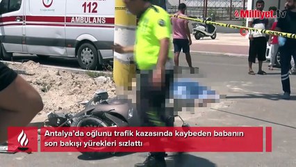 Bir babanın evladına son bakışı! Yürek yakan an
