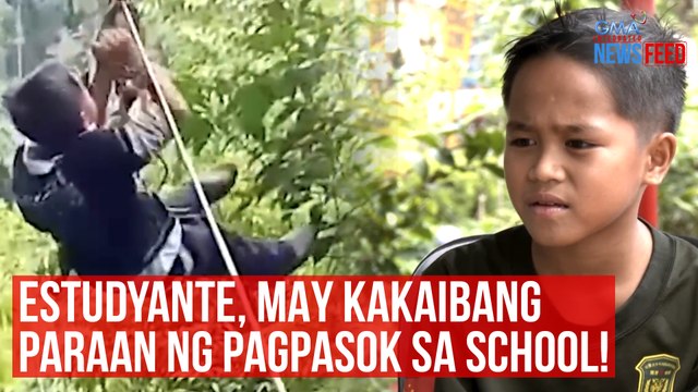 Estudyante, may kakaibang paraan ng pagpasok sa school! | GMA Integrated Newsfeed