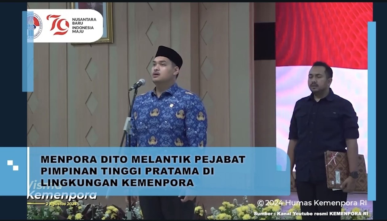 Menpora Dito Melantik Pejabat Pimpinan Tinggi Pratama di Lingkungan Kemenpora
