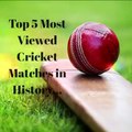 Most Viewed Matches Cricket….