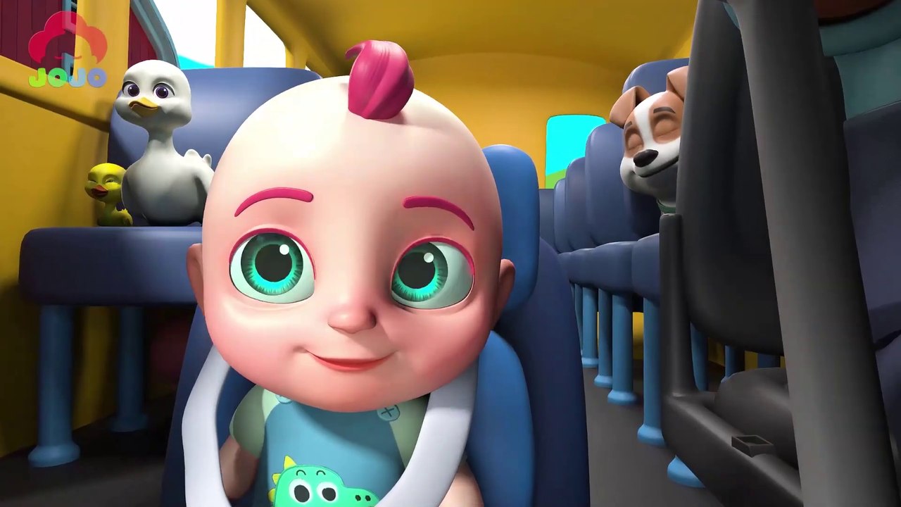 The Wheels on The Bus Song | Animals Version | Baby JoJo Nursery Rhymes & Kids Songs