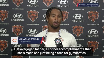 Bear's Owens hails 'warrior' wife Biles