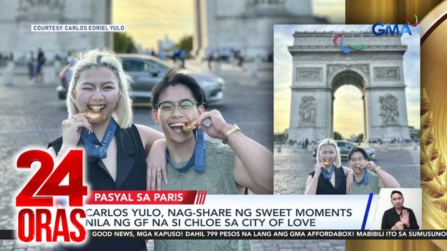 24 Oras: (Part 3) Sweet moments ni Carlos at Chloe sa Paris; BTS Suga, nag-apologize nang masangkot sa drunk driving incident; Pagsabak ni EJ Obiena sa 2028 Olympics, 'di pa tiyak, atbp.