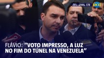 Flávio Bolsonaro ataca Maduro e defende voto impresso como solução