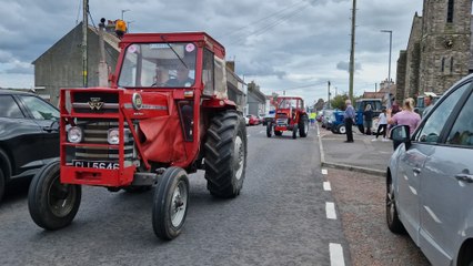 Tractors head out on the Ballywalter Presbyterian Church tractor run