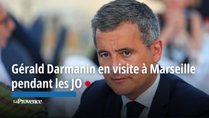 Gérald Darmanin en visite à Marseille pendant les JO