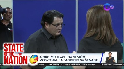 Ama ni Sandro Muhlach na si Niño, naging emosyonal sa pagdinig sa senado | SONA