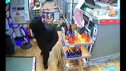 CCTV captures raids of stores in Surrey Police compilation video of Operation Beachland