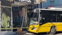 Pendik’te İETT otobüsü iş yerine daldı: 6 yaralı