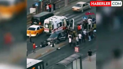 Alkollü sürücü yaya geçidinde motosiklete çarptı: 1 ölü, 4 yaralı