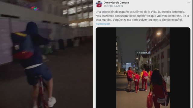 Esto es la Villa: los marchadores salen a las 4:30 y graban como se cruzan con un deportista español volviendo de fiesta