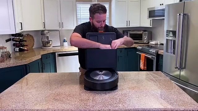 [640x360] Amazon.com - iRobot Roomba j7+ (7550) Self-Emptying Robot Vacuum – Uses PrecisionVision Navigation to Identify & Avoid Objects Like Socks, Shoes, & Pet Waste, Smart Mapping, Self-Empty for Up to 60 D