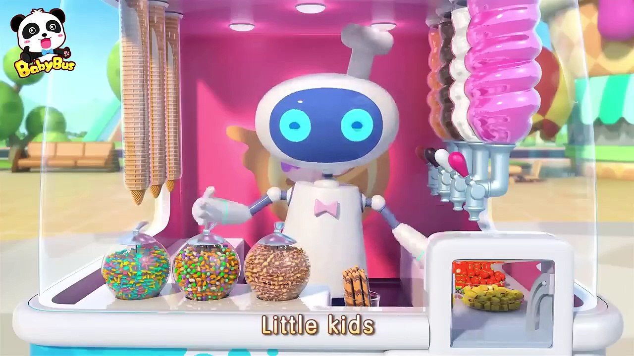 Learn Colours Magical Ice Cream Robot Vending Machine _  Nursery Rhymes _ Kids Song _ BabyBus