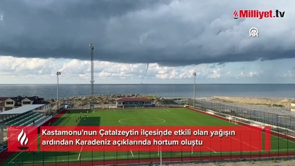 Karadeniz'de hortum oluştu