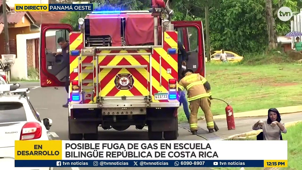 Bomberos atendieron emergencia de supuesto olor a gas en la escuela República de Costa Rica