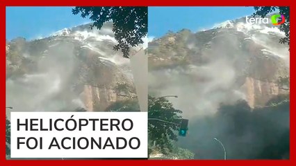 Incêndio de grandes proporções atinge comunidade do Pavãozinho no RJ