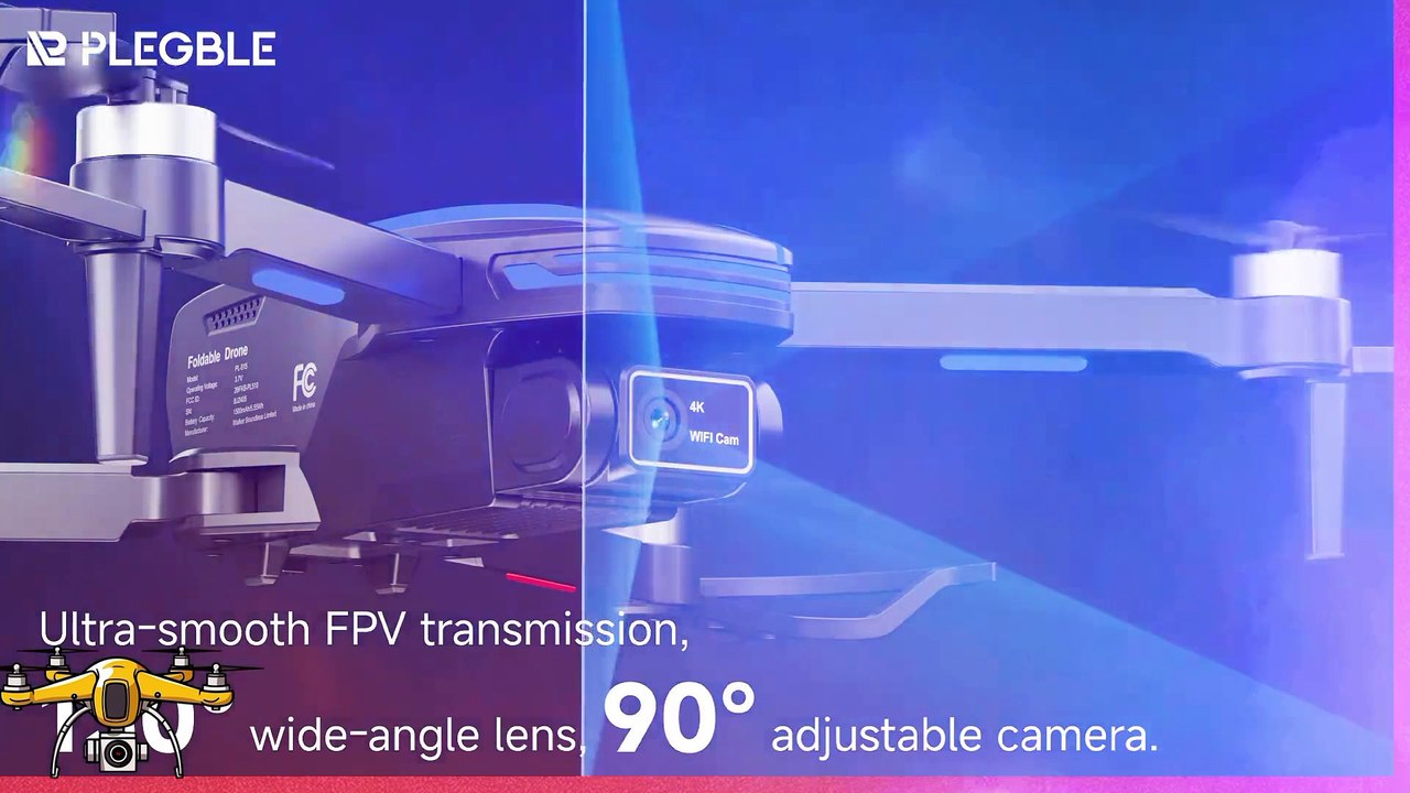 NdlyrieDrones with Camera for Adults 4K Brushless rf Drone for Kids Beginners, FPV Foldable RC Quadcopter with Propeller Guards, 2 Batteries, 1500mAh, 130° Lens, WiFi, Voice Control, Gesture Photography, Gift Toys for Men Boys