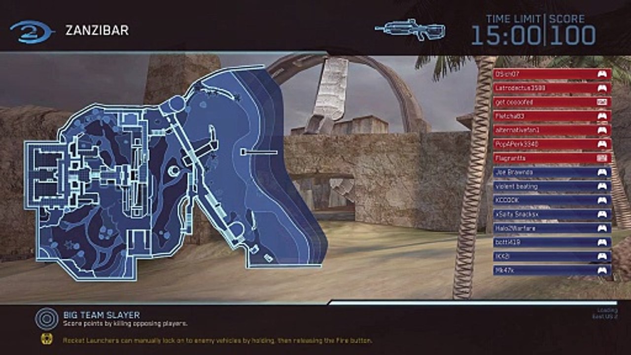 Halo 2 Classic Big Team  - Big Team Slayer on Zanzibar Multiplayer Gameplay