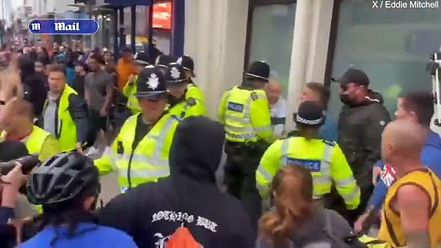 Tensions rise between protesters in Brighton amid planned riots