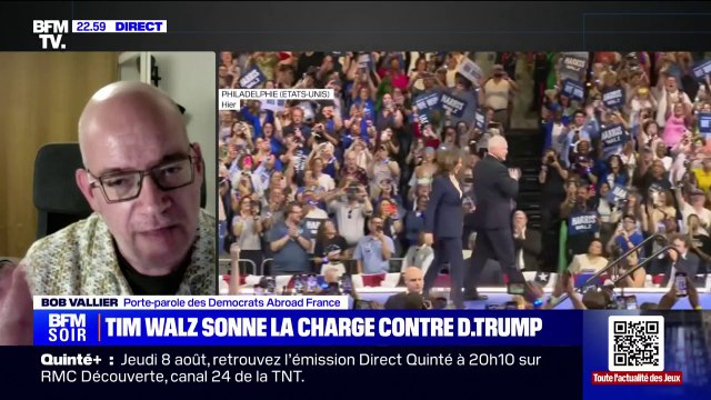 Bob Vallier (porte-parole des “Democrats abroad France”) sur Tim Walz: Les démocrates, dans tous les coins du Parti démocrate, sont contents de cette désignation