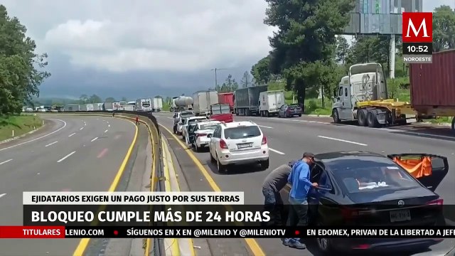 Bloqueo en autopista México-Puebla cumple más de 24 horas