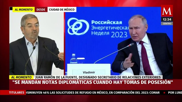 Juan Ramón de la Fuente aclara invitación a Putin para toma de protesta de Claudia Sheinbaum