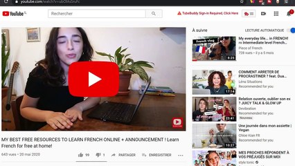 MY FAVORITE FRENCH YOUTUBERS -- Learn French with French Youtubers -- In French with subtitles