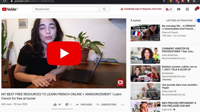 MY FAVORITE FRENCH YOUTUBERS Learn French with French Youtubers In French with subtitles