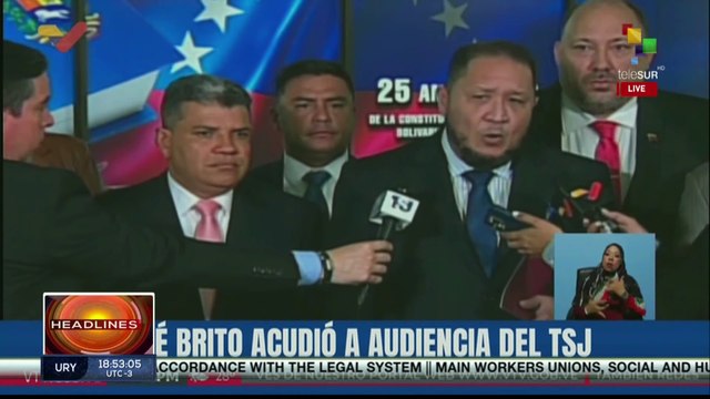 Venezuela | José Brito offers statements to press after TSJ hearing