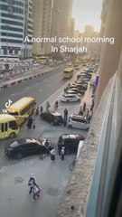 A Busy School Morning in My City