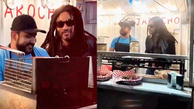 Lenny Kravitz vuelve a México y en redes recuerdan el día que preparó hamburguesas en un puesto ambulante de CDMX