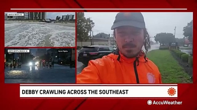 Debby keeps pounding South Carolina with flooding rain and dangerous winds