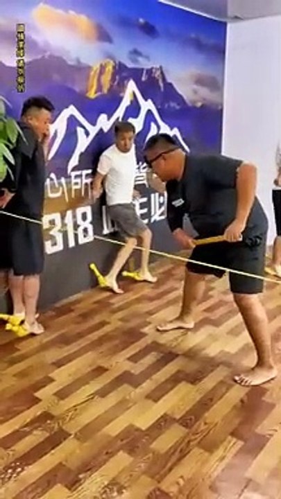 Try not to laugh Screaming Chicken Blindfolded Beating Man