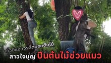 ชื่นชม สาวใจบุญ ปีนต้นไม้ช่วยสัตว์ จากแมวจร กลายเป็นแมวเลี้ยงซะแล้ว