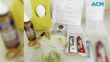 Victorian Egg Decorators Guild members work on a new project