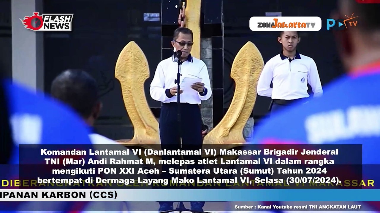 SEMARAKKAN PON XXI ACEH-SUMUT 2024, TNI AL BERANGKATKAN PRAJURIT BERPRESTASI DARI LANTAMAL IV MAKASSAR