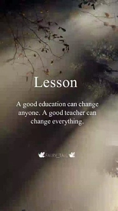 Lesson: life changing