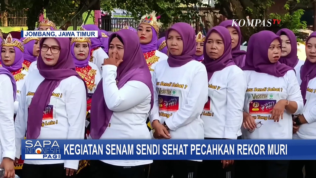Senam Sendi Sehat di Jombang Pecahkan Rekor Muri Kategori Peserta Perempuan Terbanyak: 1600 Lebih!