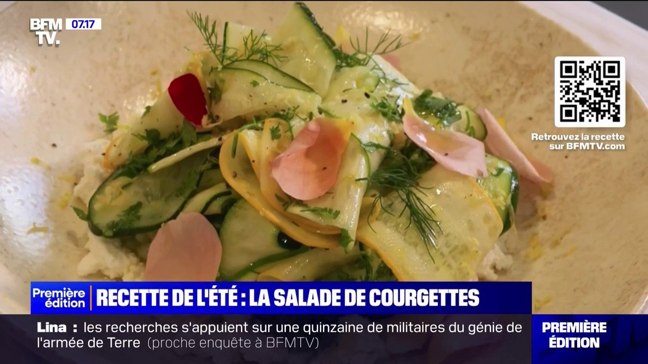 Ma recette avec une cheffe: testez la salade de courgettes et concombre au jus de pickles et ricotta fumée