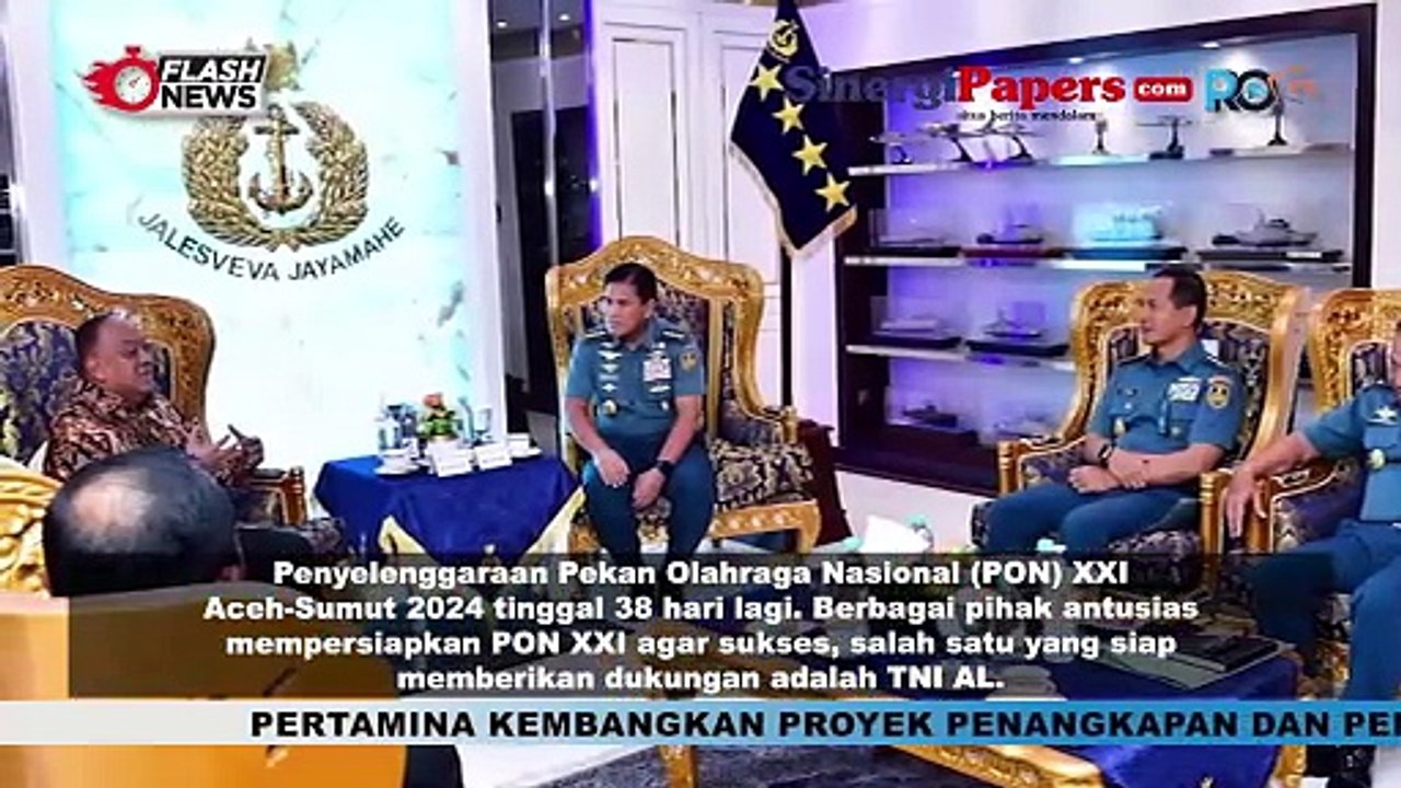 Terima Audiensi Ketua Umum KONI Pusat TNI AL Siap Sukseskan PON XXI-Sumut 2024