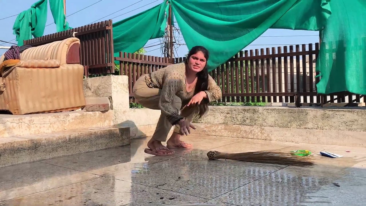 Today Cleaning  Washing My Home Roof  Pakistani Housewife Life  Daily Routine  Pak Rural Life