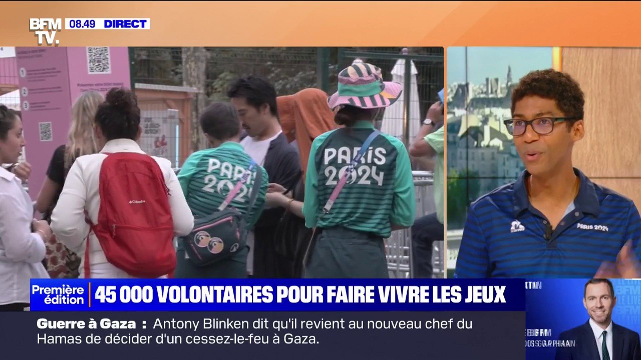 JO: "On ne peut pas avoir cette ambiance" sans les volontaires, estime Alexandre Morenon-Condé (directeur délégué en charge du recrutement des bénévoles pour Paris 2024)