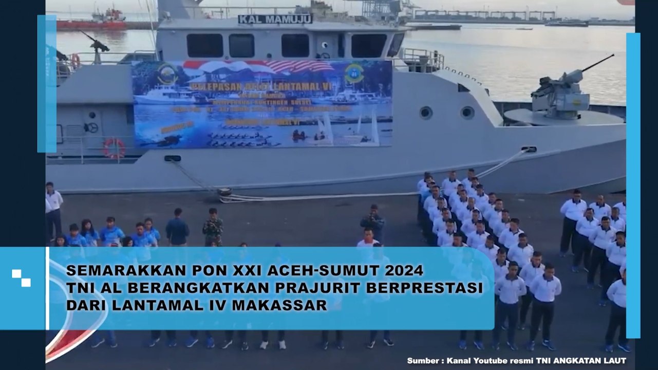 Semarakkan PON XXI ACEH-SUMUT 2024 TNI AL Berangkatkan Prajurit Berprestasi dari Lantamal IV Makassar