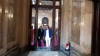 Laura Borràs, expresidenta del Parlament, entrando al Parlament