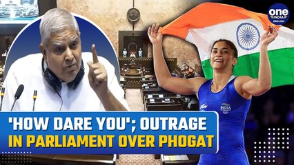 Watch Massive Uproar Over Vinesh Phogat Row: VP Dhankhar Scolds INDIA Bloc in Rajya Sabha