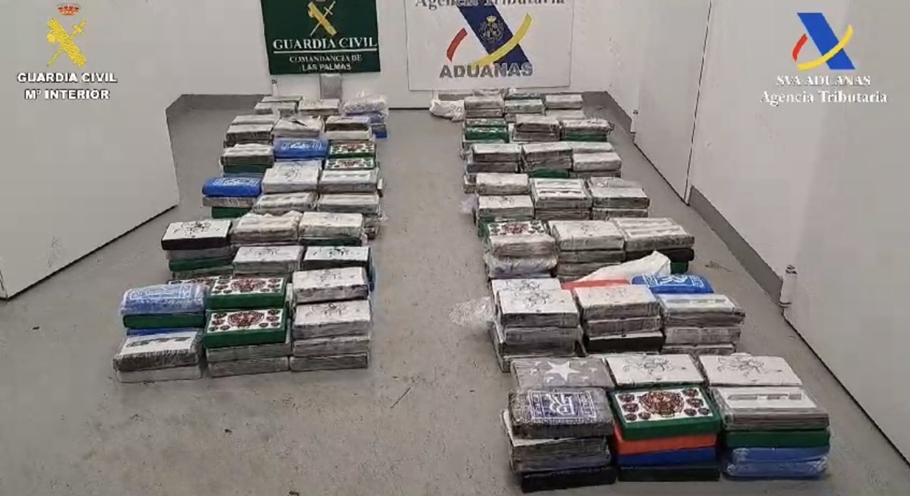 Golpe al narcotráfico en Canarias: incautan 289 kilos de cocaína en Las Palmas