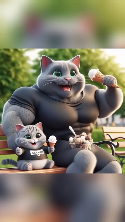 Kitten with Super Hero Father || #shorts #cat #cute #kitten #animal #animals #nacats010